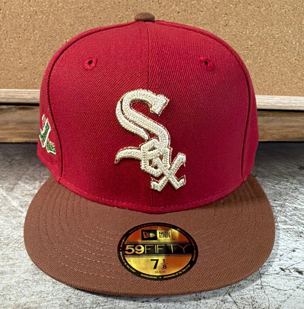 Exclusive New Era 59FIFTY Fitted Baseball Cap Hat Chicago White Sox Size 7 1/8